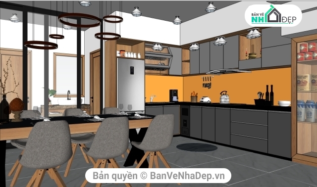 File sketchup nội thất,file sketchup phòng khách,Su phòng Bếp,Su thiết kế phòng khách,Sketchup nội thất phòng bếp