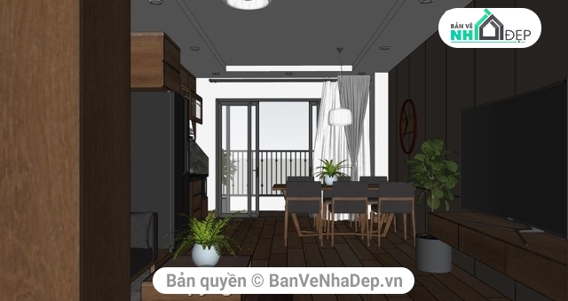 nội thất chung cư,nội thất phòng khách căn hộ,su thiết kế nội thất chung cư,sketchup nội thất căn hộ