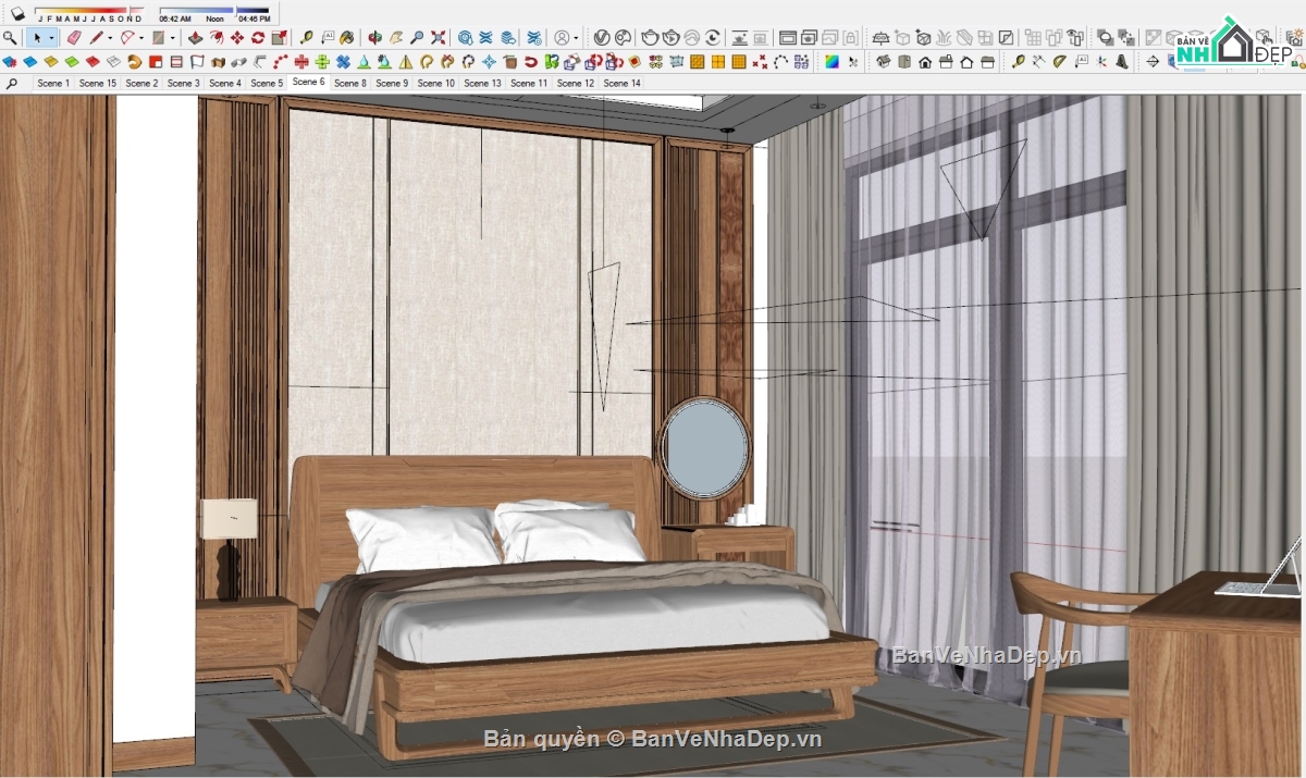 Model Sketchup Phòng ngủ,Model 3d Phòng ngủ,sketchup Phòng ngủ