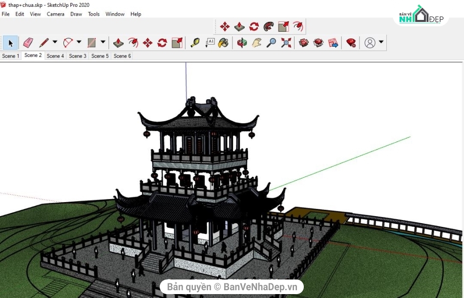 File thiết kế tháp chùa,File su tháp chùa,Model su tháp chùa,3d su tháp chùa