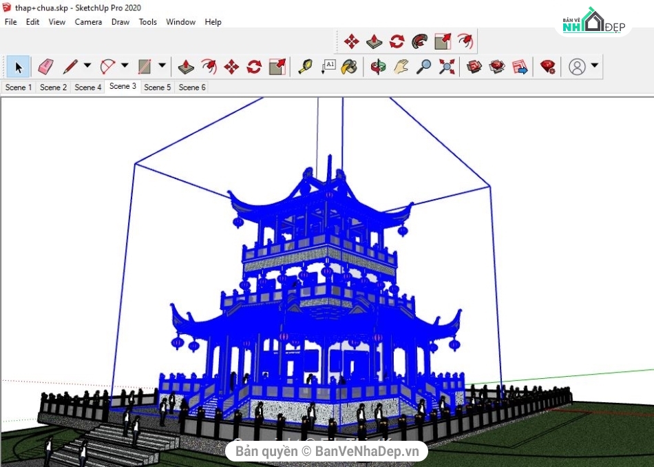 File thiết kế tháp chùa,File su tháp chùa,Model su tháp chùa,3d su tháp chùa