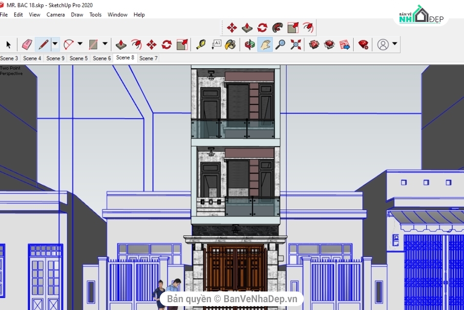 File su nhà phố 4 tầng,Model su nhà phố 4 tầng,sketchup nhà phố 4 tầng,su nhà phố 4 tầng,model sketchup nhà phố 4 tầng
