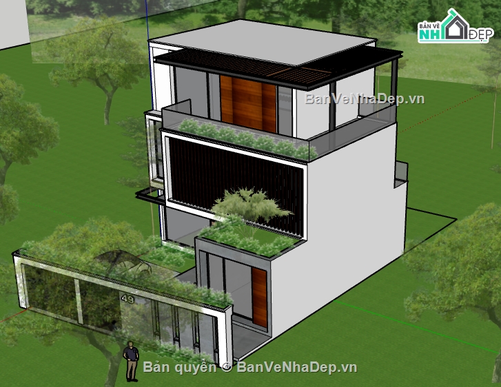 biệt thự 2 tầng file sketchup,biệt thự 2 tầng file su,biệt thự 2 tầng sketchup,file su biệt thự 2 tầng