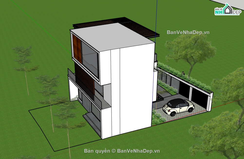 biệt thự 2 tầng file sketchup,biệt thự 2 tầng file su,biệt thự 2 tầng sketchup,file su biệt thự 2 tầng