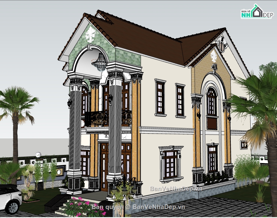 model su biệt thự 2 tầng,biệt thự 2 tầng,biệt thự 2 tầng su,Su biệt thự  2 tầng