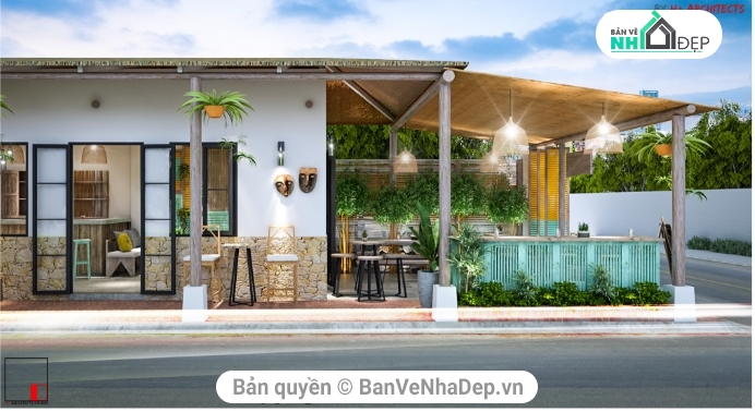Model quán cafe,Sketchup quán trà chanh,Mẫu quán cà phê,quán cà phê su,file su cafe