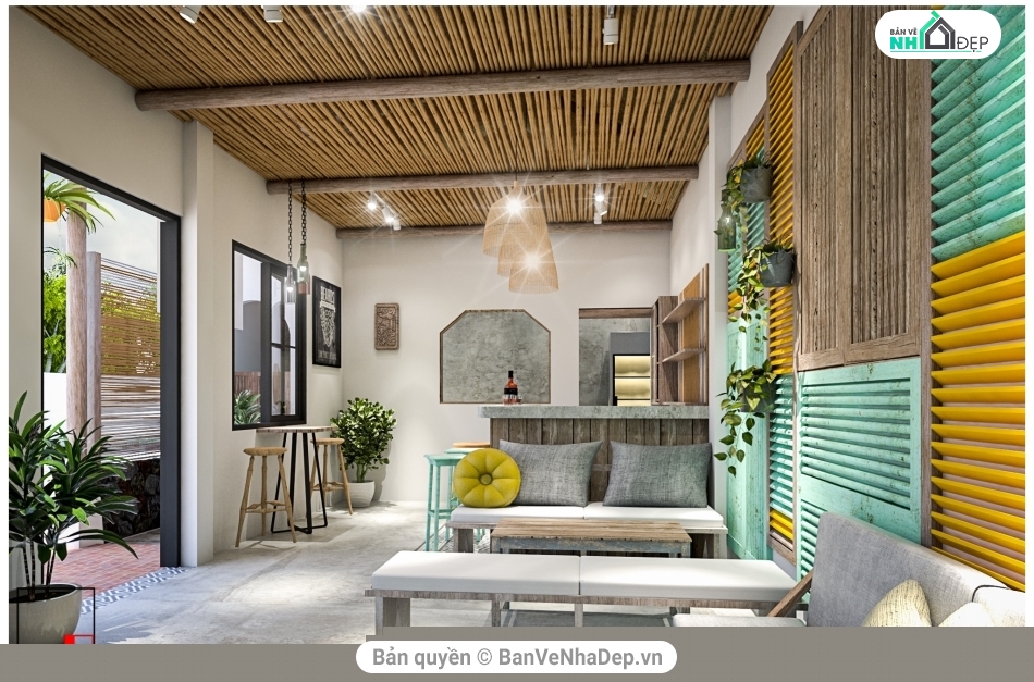 Model quán cafe,Sketchup quán trà chanh,Mẫu quán cà phê,quán cà phê su,file su cafe
