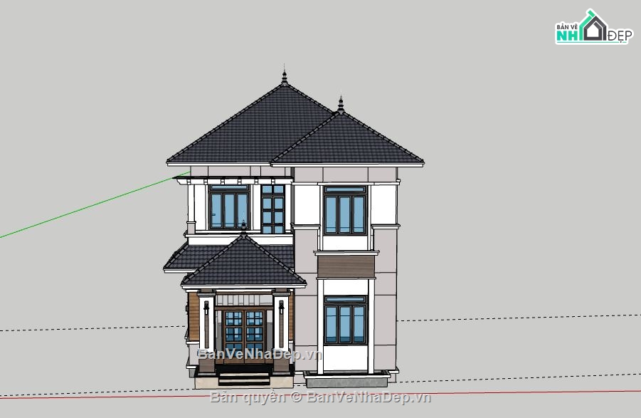 Biệt thự 2 tầng,Model su biệt thự 2 tầng,file su biệt thự 2 tầng