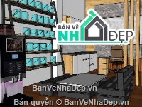 thiết kế showroom bán sơn,Model showroom,phối cảnh showroom