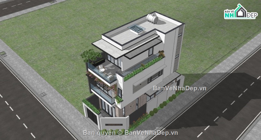 model sketchup nhà phố 3 tầng,file sketchup nhà phố 3 tầng,sketchup nhà phố 3 tầng,file nhà phố 3 tầng sketchup