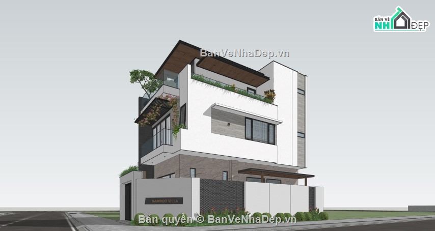 model sketchup nhà phố 3 tầng,file sketchup nhà phố 3 tầng,sketchup nhà phố 3 tầng,file nhà phố 3 tầng sketchup