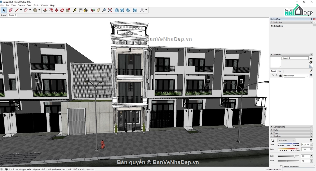 File sketchup Nhà phố 4x10m,dựng 3dsu nhà phố,Model su nhà phố,File sketchup nhà phố,model sketchup nhà phố,Model su nhà phố 4 tầng