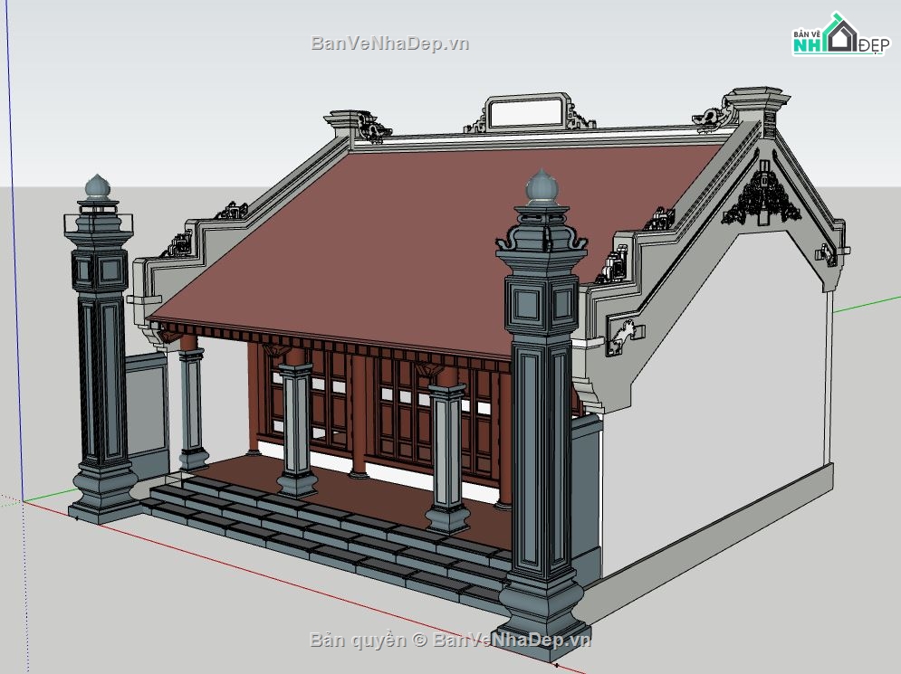 Nhà thờ họ sketchup,Nhà thờ đẹp,File sketchup nhà thờ họ,Nhà thờ sketchup,File sketchup  nhà thờ họ,Nhà thờ họ