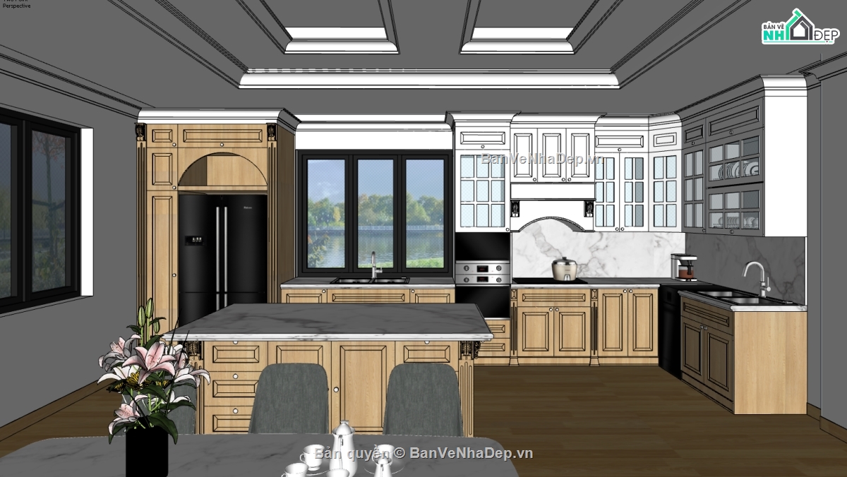 nội thất bếp,su nội thất,sketchup nội thất