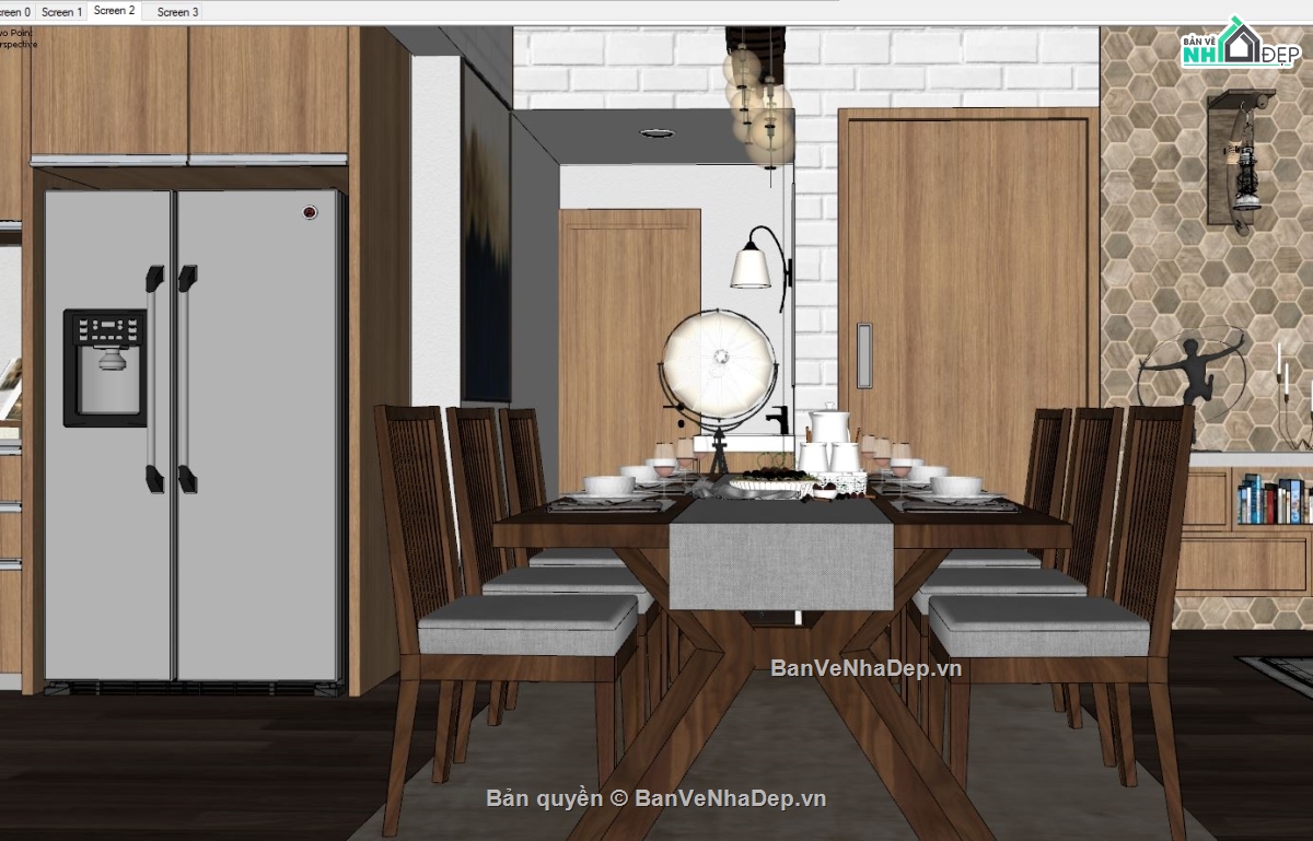 nội thất phòng khách,Sketchup bếp,nội thất phòng bếp,Sketchup phòng ăn,Sketchup phòng khách bếp,phòng khách bếp