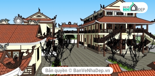 6 File Sketchup đình chùa hot nhất 2019