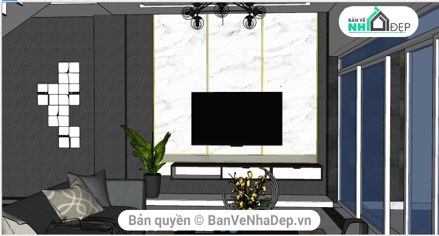 Sketchup thiết kế nội tất căn hộ,Mẫu thiết kế nội thất tầng 1,Mẫu thiết kế tầng 1,thiết kế nội thất nhà phố,phối cảnh nội thất nhà phố su