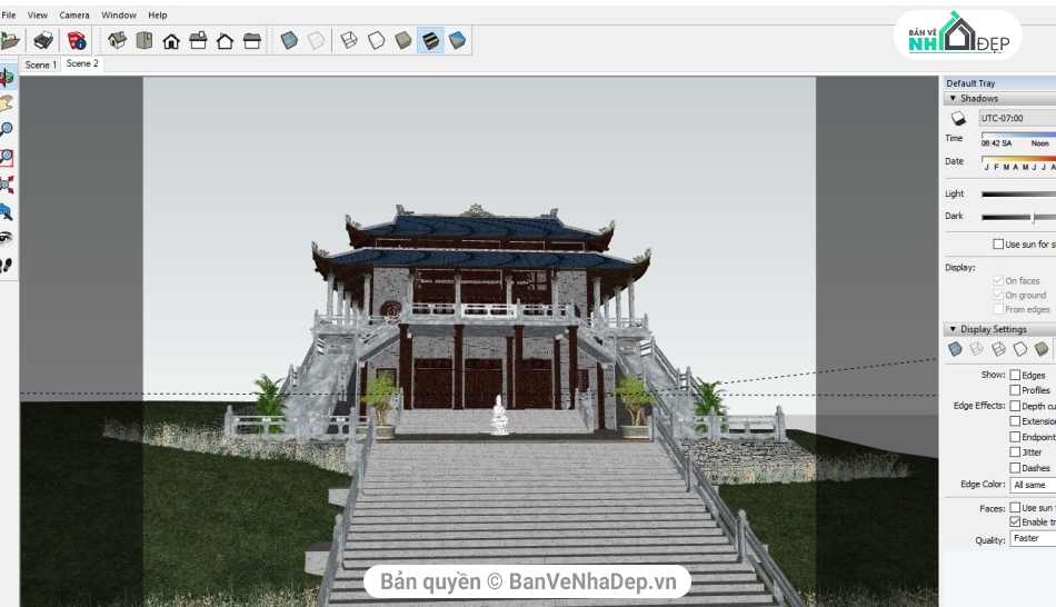 Bộ 4 File Sketchup nhà thờ họ giá tham khảo