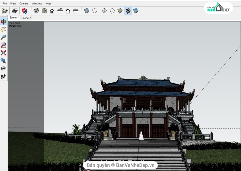 Bộ 4 File Sketchup nhà thờ họ giá tham khảo