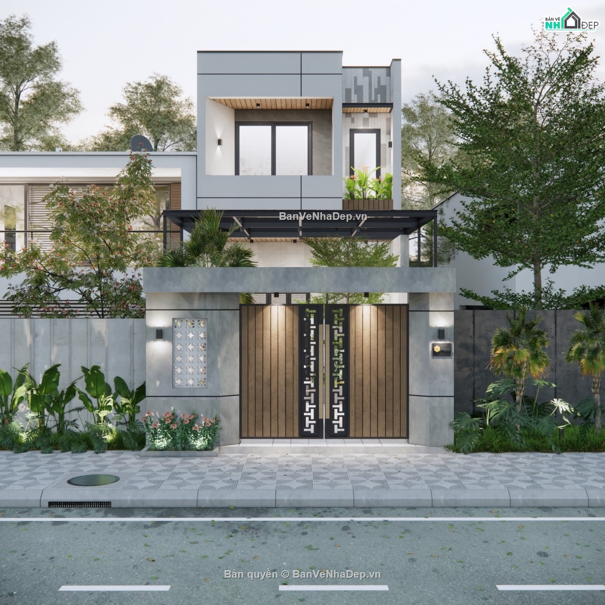 su nhà phố,sketchup nhà phố,nhà phố 2 tầng