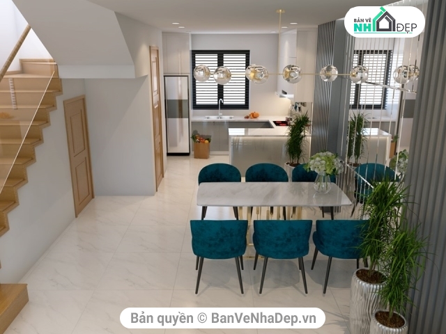 Nội thất nhà phố hiện đại,Sketchup thiết kế nội thất nhà phố,Nội thất nhà phố,Su dựng nội thất nhà phố