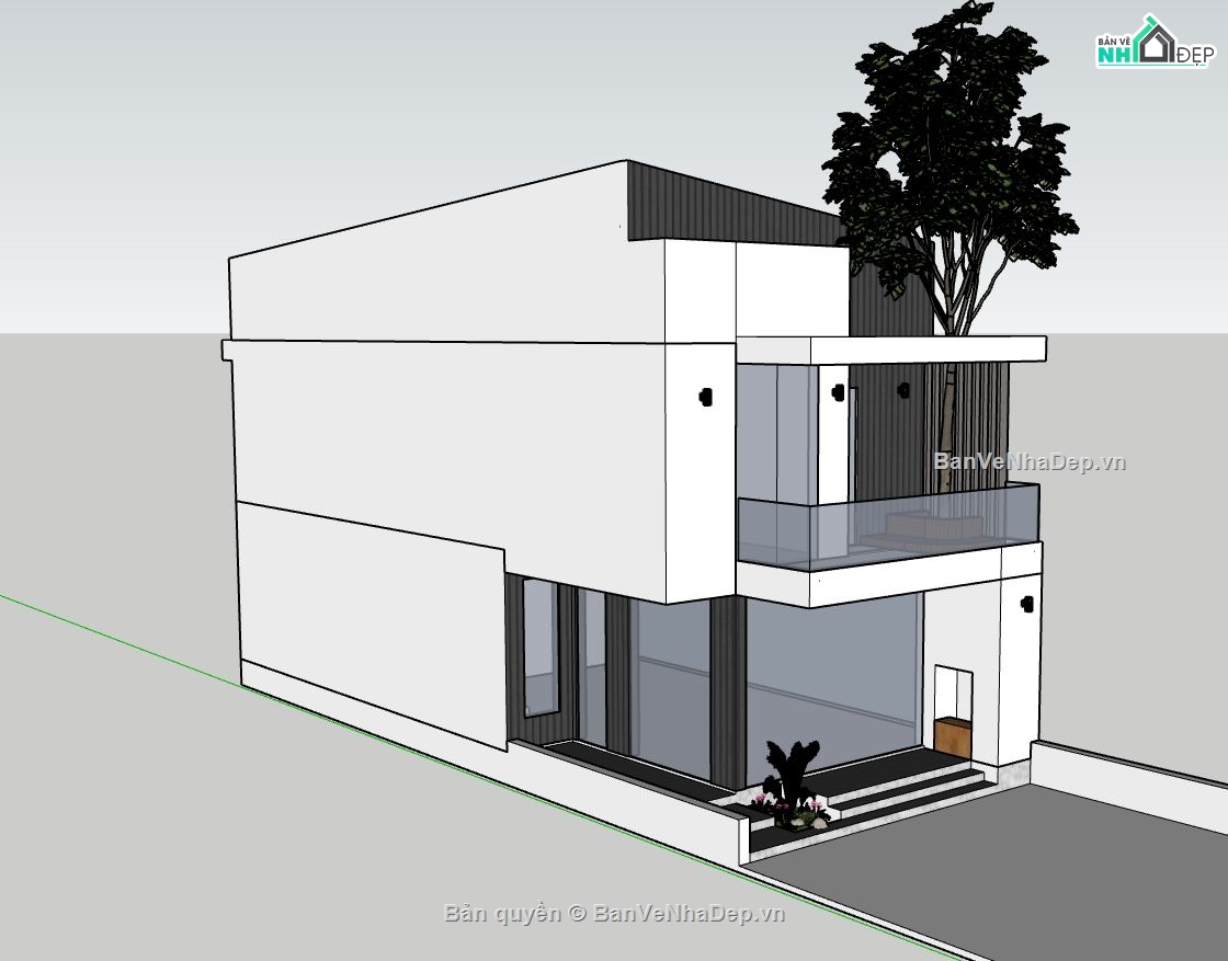 nhà phố 7x17m,thiết kế nhà 3 tầng,model su nhà phố 3 tầng,phối cảnh nhà phố 3 tầng,nhà phố 2 tầng 1 tum