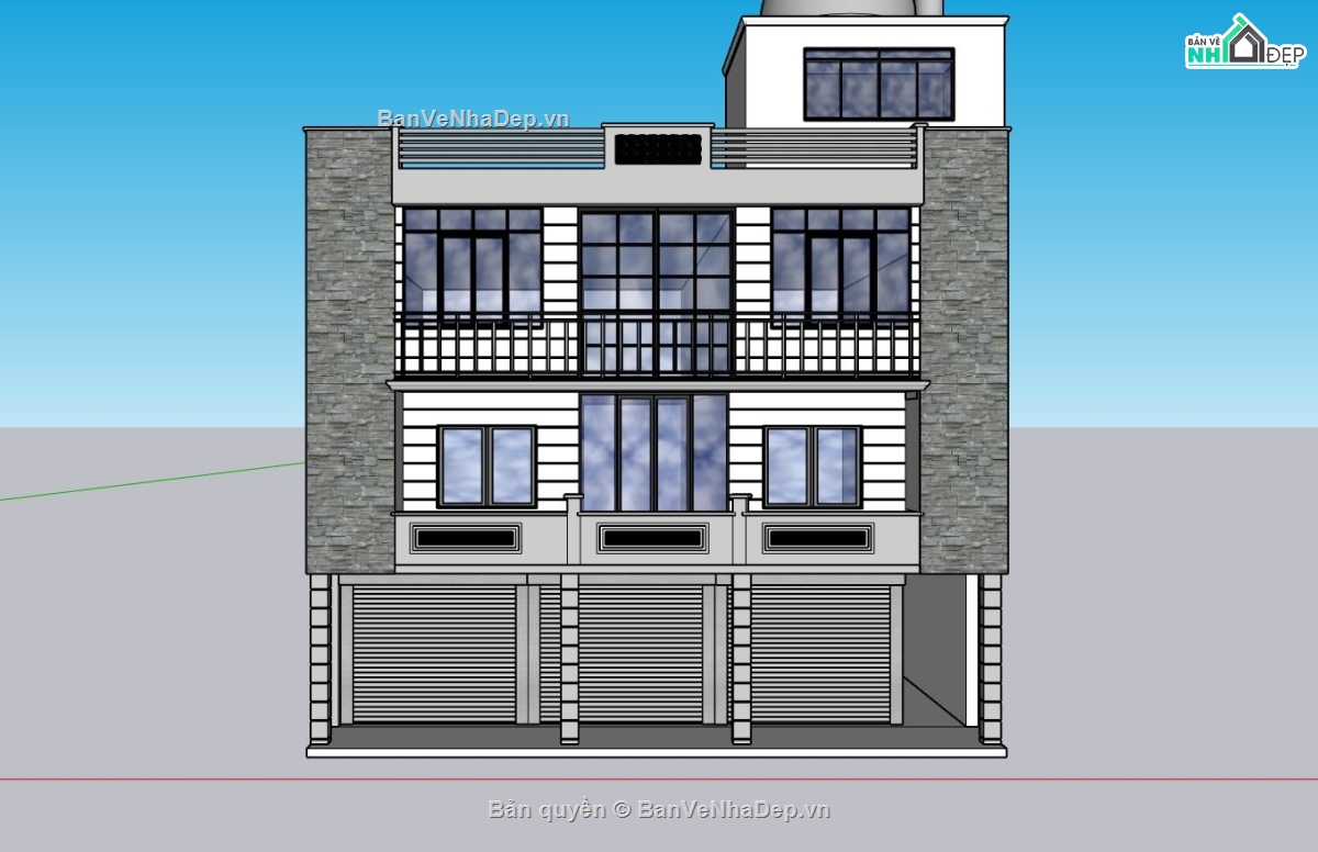 cửa hàng su,ngoại thất cửa hàng,sketchup cửa hàng đẹp