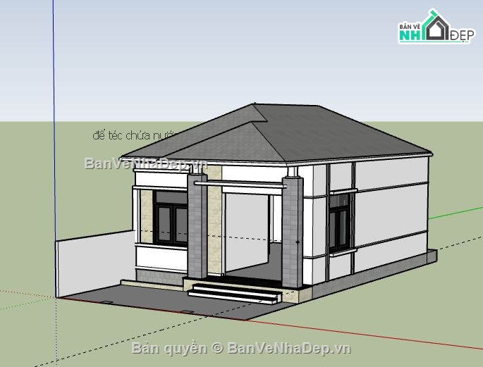 Nhà cấp 4,Nhà cấp 4 model su,file su nhà cấp 4