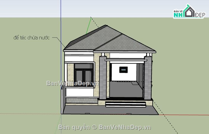 Nhà cấp 4,Nhà cấp 4 model su,file su nhà cấp 4