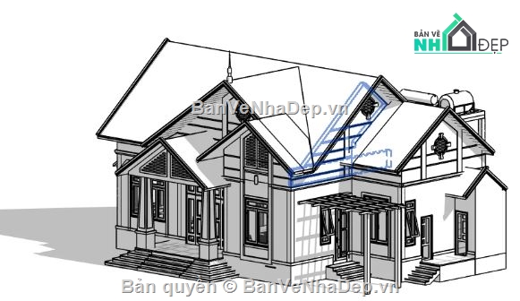 nhà cấp 4,file revit nhà cấp 4,revit nhà cấp 4