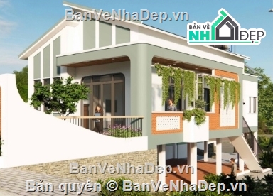 nhà cấp 4 mái lệch,nhà cấp 4,file cad nhà cấp 4,cad nhà cấp 4