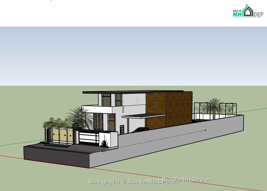 Nhà 2 tầng,Model su nhà 2 tầng,nhà 2 tầng file su