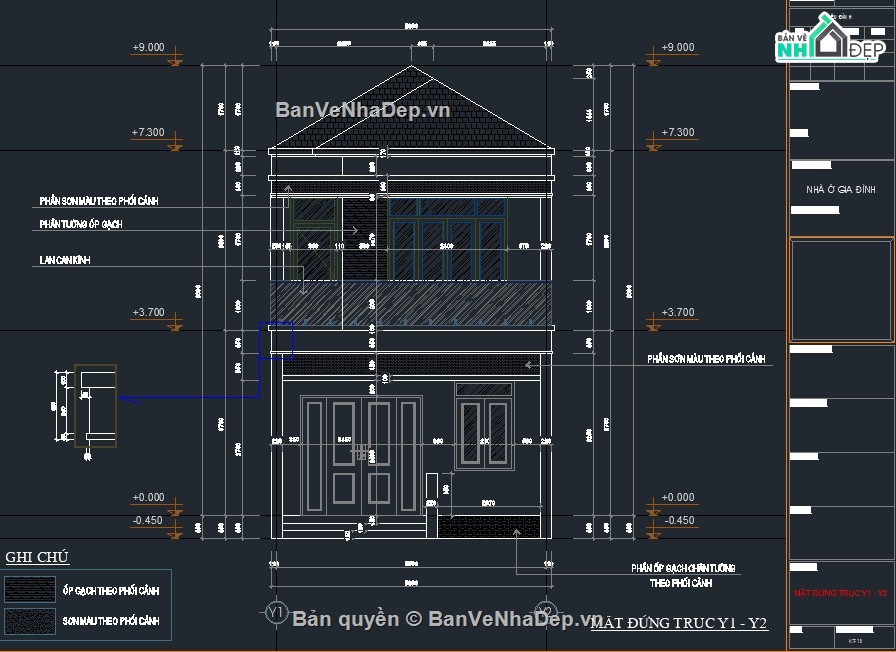 nhà 2 tầng,nhà hiện đại,nhà 2 tầng hiện đại,file cad nhà phố 2 tầng
