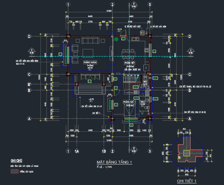 Nhà 2 tầng,bản vẽ nhà 2 tầng,file cad nhà 2 tầng,nhà mái nhật,bản vẽ nhà mái nhật