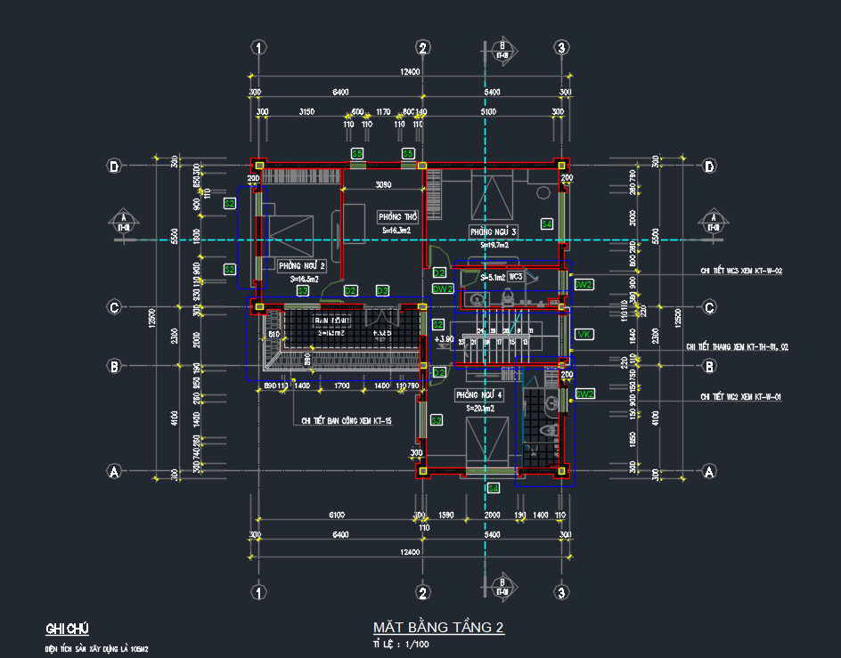 Nhà 2 tầng,bản vẽ nhà 2 tầng,file cad nhà 2 tầng,nhà mái nhật,bản vẽ nhà mái nhật