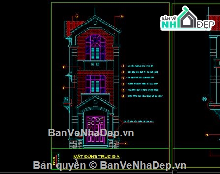 nhà 3 tầng,file cad nhà 3 tầng,nhà 3 tầng file cad