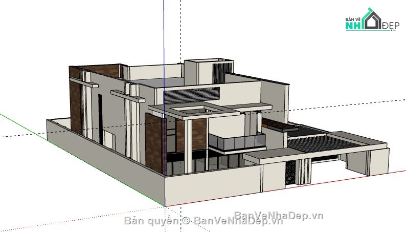 Biệt thự 1 tầng,model su biệt thự 1 tầng,biệt thự 1 tầng file su