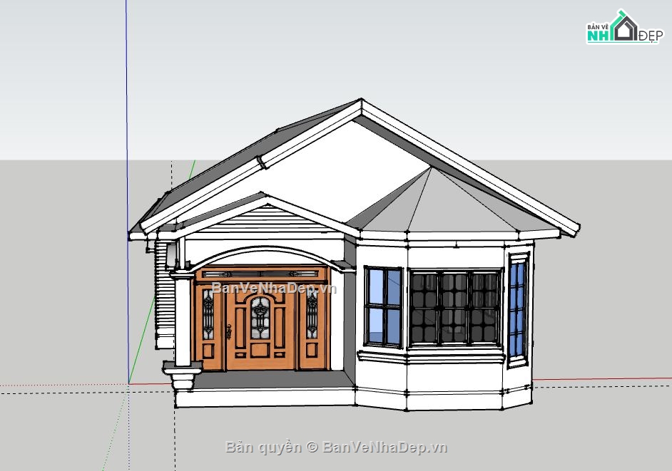 Biệt thự 1 tầng,model su biệt thự 1 tầng,file su biệt thự 1 tầng