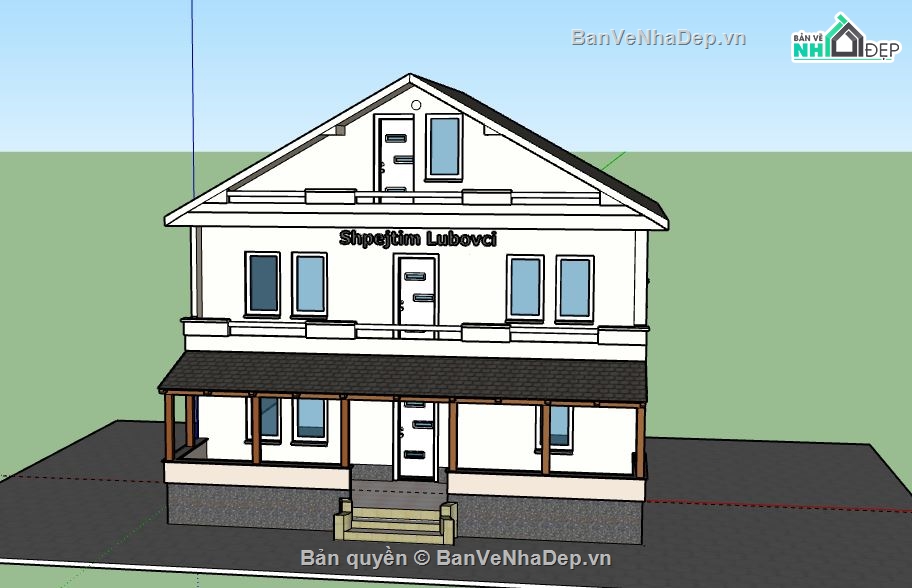 Biệt thự 1 tầng,model su biệt thự 1 tầng,biệt thự 1 tầng file su,sketchup biệt thự 1 tầng,biệt thự 1 tầng sketchup