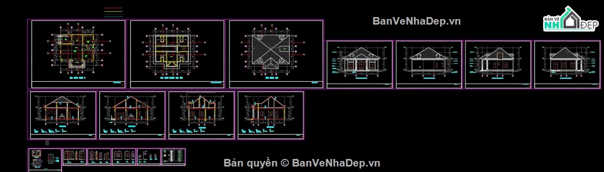 mái thái 1 tầng,biệt thự mái thái,Nhà mái thái 1 tầng