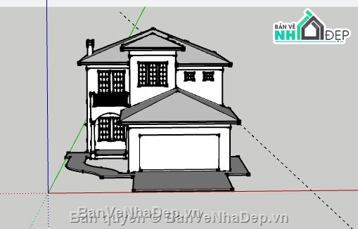 Biệt thự 2 tầng,model su biệt thự 2 tầng,file su biệt thự 2 tầng,biệt thự 2 tầng model su