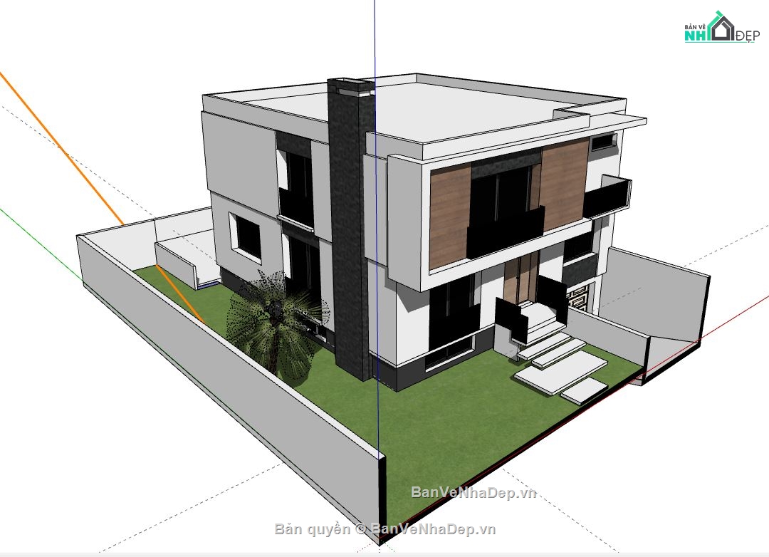 biệt thự 2 tầng,file sketchup biệt thự 2 tầng,file su biệt thự 2 tầng,biệt thự 2 tầng file su,sketchup biệt thự 2 tầng