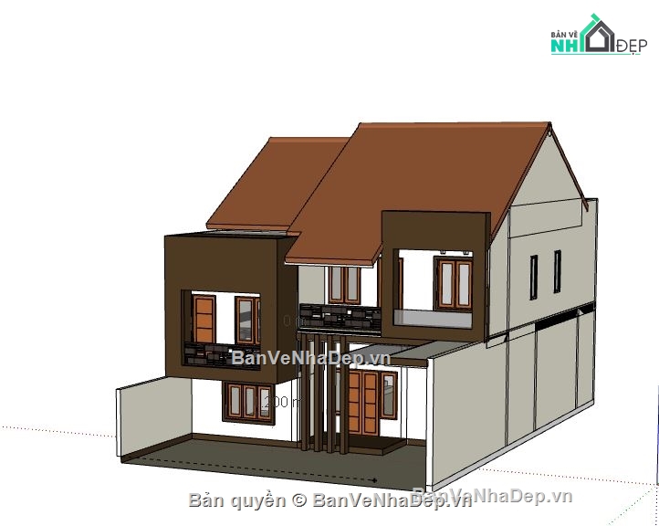 Biệt thự 2 tầng,model su biệt thự 2 tầng,file su biệt thự 2 tầng