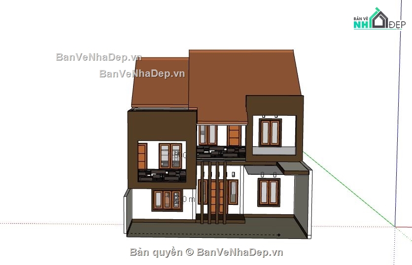 Biệt thự 2 tầng,model su biệt thự 2 tầng,file su biệt thự 2 tầng