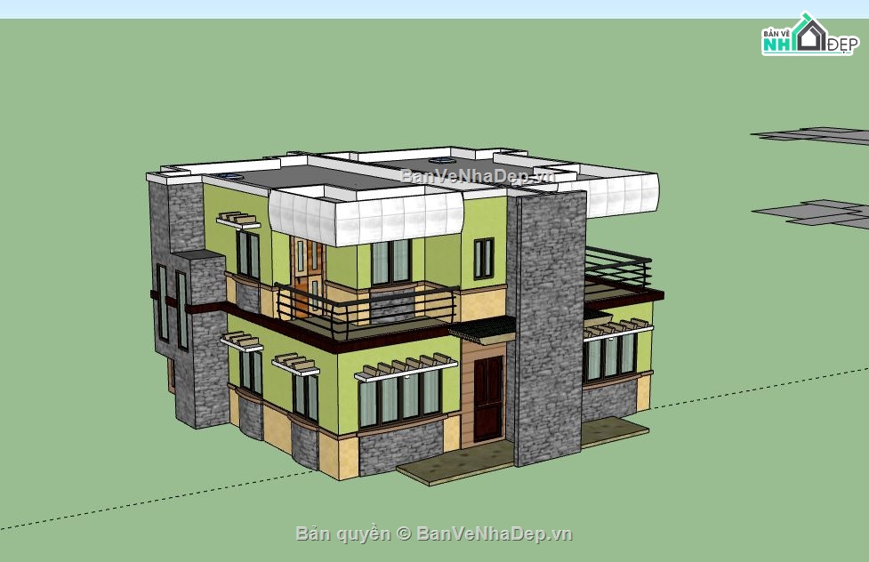 Biệt thự 2 tầng,model su biệt thự 2 tầng,file su biệt thự 2 tầng