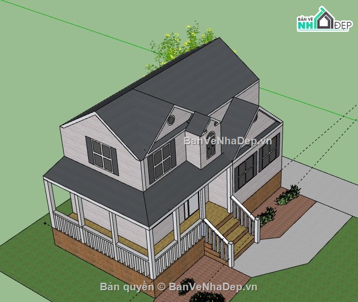 Biệt thự 2 tầng,model su biệt thự 2 tầng,file su biệt thự 2 tầng
