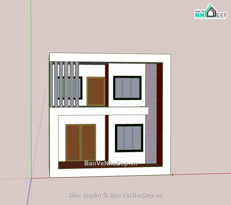 Biệt thự 2 tầng,model su biệt thự 2 tầng,biệt thự 2 tầng file su