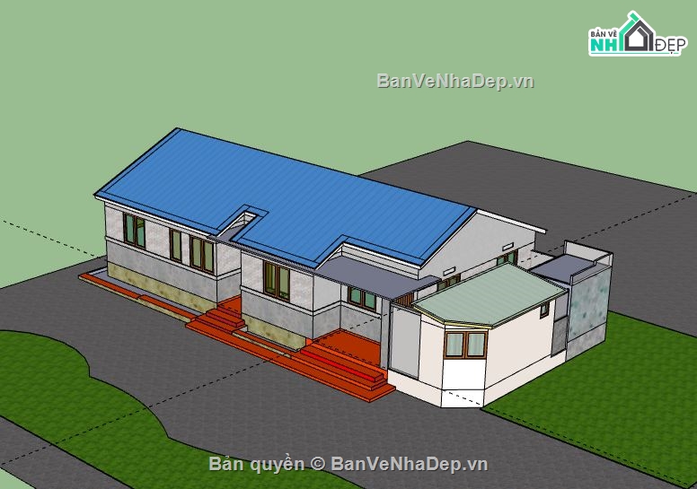 Biệt thự 2 tầng,model su biệt thự 2 tầng,biệt thự 2 tầng file su