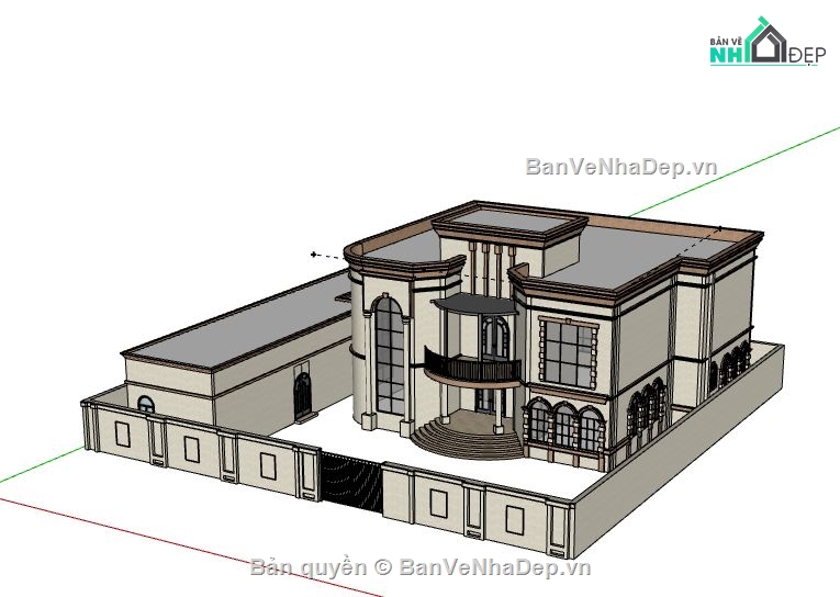 Biệt thự 2 tầng,model su biệt thự 2 tầng,biệt thự 2 tầng file su