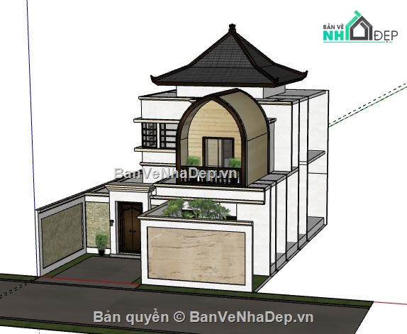 Biệt thự 2 tầng,model su biệt thự 2 tầng,file su biệt thự 2 tầng,file sketchup biệt thự 2 tầng,biệt thự 2 tầng sketchup